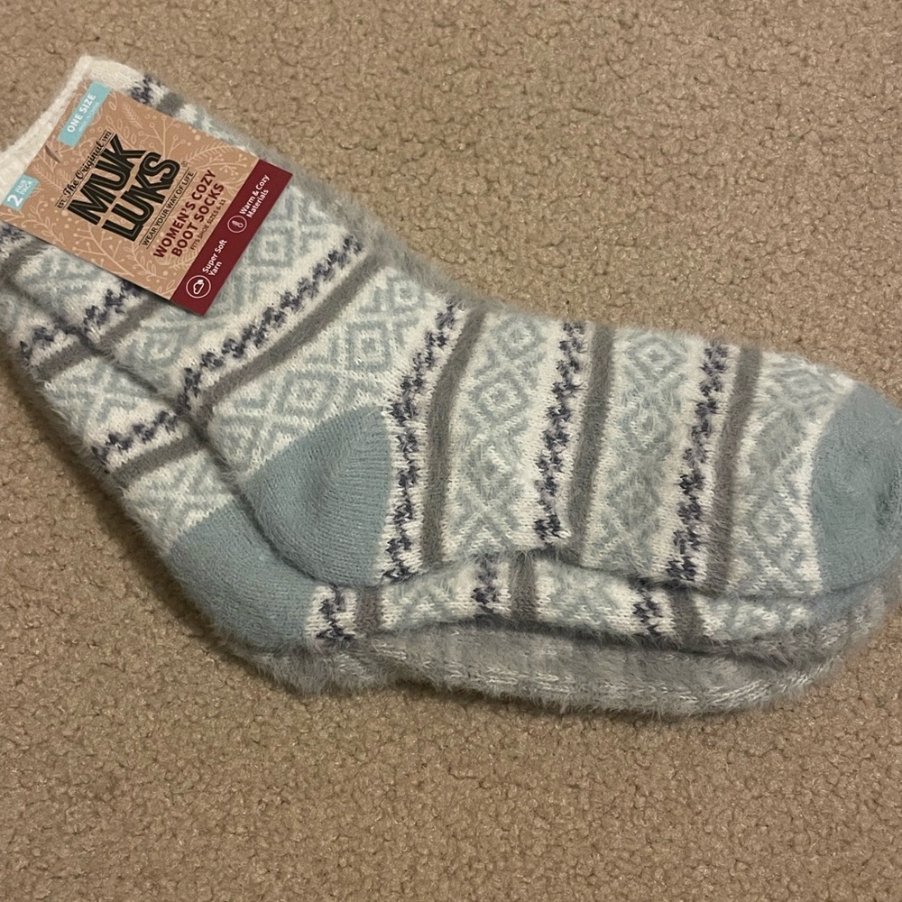 Muk Luk women’s cozy boot socks 2 pairs